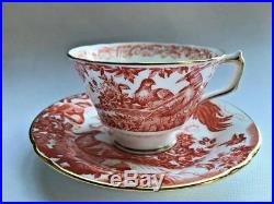 Royal Crown Derby6 SETS RED AVES TEA CUPS AND SAUCERSEnglish Bone China