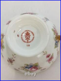 Royal Crown derby Cup & Saucer 2 Piece Set WHITE Bone China Pre-owned H2.4xW3.9
