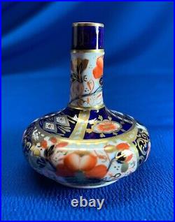 Royal Worcester Davenport Royal Crown Derby Pair Small Imari Posey / Bud Vases