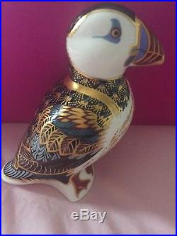 Royal crown derby Puffin paperweight