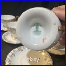 Royal crown derby vine 11 cup and saucer sets