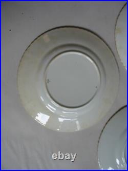 S/6 19th c Cobalt Orange Gold Imari colors 7 dessert plates Royal Crown Derby