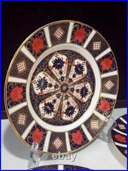 SET OF 4- Royal Crown Derby Old Imari #1128 SALAD PLATES- 8.5 1ST Quality