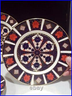 SET OF 4- Royal Crown Derby Old Imari #1128 SALAD PLATES- 8.5 1ST Quality