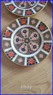 SET OF 4 Royal Crown Derby Old Imari 6.25 Bread Plates 1st Quality vintage UK
