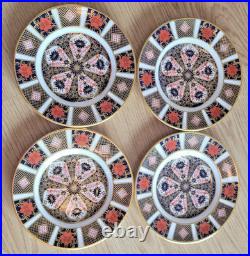 SET OF 4 Royal Crown Derby Old Imari 6.25 Bread Plates 1st Quality vintage UK