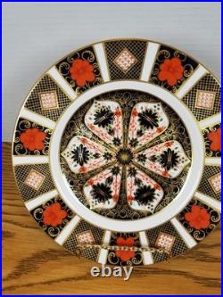 SET OF 4 Royal Crown Derby Old Imari 8 1/4 Salad Plates Handpainted 22k VINTAGE SET OF 4 Royal Crown Derby Old Imari 8 1/4 Salad Plates Handpainted 22k VINTAGE