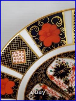 SET OF 4 Royal Crown Derby Old Imari 8 1/4 Salad Plates Handpainted 22k VINTAGE