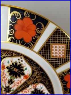 SET OF 4 Royal Crown Derby Old Imari 8 1/4 Salad Plates Handpainted 22k VINTAGE