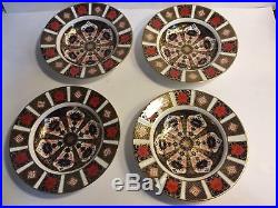 SET OF 4 Royal Crown Derby Old Imari Rimmed Soup Bowls 1st Quality MINT