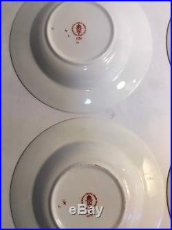 SET OF 4 Royal Crown Derby Old Imari Rimmed Soup Bowls 1st Quality MINT