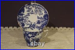 SET OF 8 ROYAL CROWN DERBY BLUE MIKADO DEMITASSE TEA CUP AND SAUCER c1948