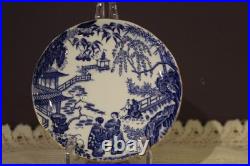 SET OF 8 ROYAL CROWN DERBY BLUE MIKADO DEMITASSE TEA CUP AND SAUCER c1948