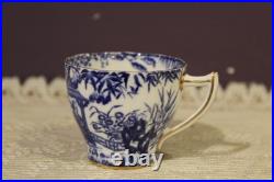 SET OF 8 ROYAL CROWN DERBY BLUE MIKADO DEMITASSE TEA CUP AND SAUCER c1948
