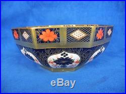 Stunning Royal Crown Derby 1128 Pattern Imari Octagonal Centerpiece 8 Bowl