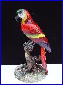 Superb Vintage Royal Crown Derby 10 1/4 Macaw Bird Figurine Listing #2