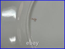 Set (12) Royal Crown Derby Purple Scroll Posie Center 9 Luncheon Plates A496