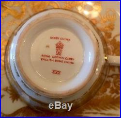 Set 2 Royal Crown Derby GOLD AVES 5pc Place Setting Dinner Salad Bread MAZHUNTS
