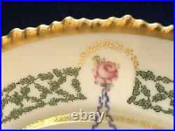 Set 3 Elegant Antique 1911 Royal Crown Derby Salad Plates Pink Roses Gold Edge