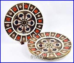 Set 4 Royal Crown Derby Bone China Old Imari #1128 10.5 Dinner Plates $1360