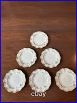 Set 6 Royal Crown Derby A1144 Normandie Hand Painted Bread Butter Plates 6