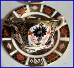 Set 6 Royal Crown Derby OLD IMARI Tea Cup & Saucer Sets 1128 Mint