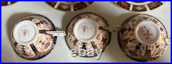 Set 6 Royal Crown Derby OLD IMARI Tea Cup & Saucer Sets 1128 Mint