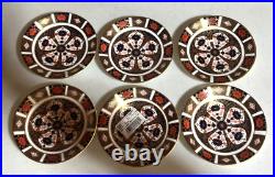 Set 6 Royal Crown Derby OLD IMARI Tea Cup & Saucer Sets 1128 Mint