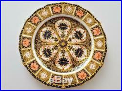 Set 6 Royal Crown Derby Old Imari 1126 / Gadrooned 1128 9' Salad Dessert Plates