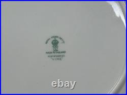 Set (7) Royal Crown Derby VINE Garnett Floral Center 10.25 Dinner Plates A879