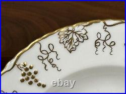 Set (7) Royal Crown Derby VINE Garnett Floral Center 8.25 Salad Plates A879