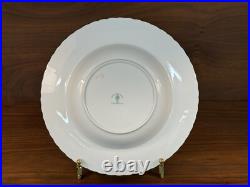 Set 8 Vintage Royal Crown Derby HERALDIC Cobalt Blue 8 3/8 Rim Soup Bowls A1067