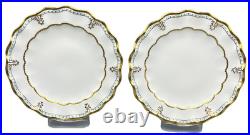 Set Of 2 Royal Crown Derby 1127 LOMBARDY 8 Salad Plates / MINT