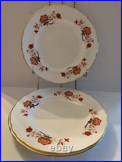 Set Of 3 English Royal Crown Derby Lunch Plates 8.5