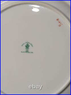 Set Of 4 Royal Crown Derby Heraldic Gold 10 3/8 Dinner Plates