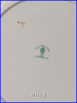 Set Of 4 Royal Crown Derby Heraldic Gold 10 3/8 Dinner Plates