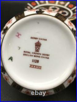 Set Of 4 Royal Crown Derby Old Imari 1128 Tea Cup & Saucer Sets Ch6327