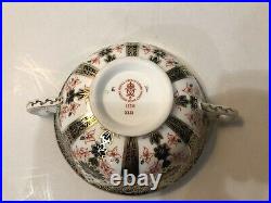 Set Of 4 Royal Crown Derby Old Imari Cream Soup Cups Saucers 1st Quality MINT