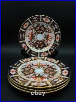 Set Of 4 Royal Crown Derby Traditional Imari 2451 Bread & Butter Plates Ch7095