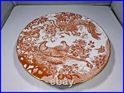 Set Of 5 Royal Crown Derby Red Aves 8.5 Inch Plates
