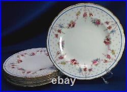 Set Of 7 8.5dia Salad / Luncheon Plates Royal Crown Derby Melrose Pattern