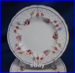 Set Of 7 8.5dia Salad / Luncheon Plates Royal Crown Derby Melrose Pattern