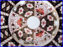 Set Of 8 Royal Crown Derby Traditional Imari Dinner Plates Plate 10 5/8