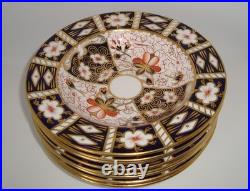 Set Of Eight Royal Crown Derby Traditional Imari #2451 Rim Soup Bowls England