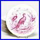 Set-Of-Twelve-12-Royal-Crown-Derby-Chelsea-Bird-Red-pink-Lunch-Plates-A524-01-gnp