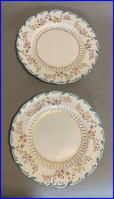 Set of 10 Vintage Royal Crown Derby 10 English Porcelain Dinner Plates