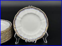 Set of (12) Royal Crown Derby CARLTON BLUE 6 3/8 Bone China Bread Plates