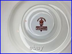 Set of 12 Royal Crown Derby England Red Aves Demitasse Cups and Saucers