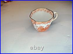 Set of 12 Royal Crown Derby England Red Aves Demitasse Cups and Saucers