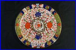 Set of 12 Royal Crown Derby Imari Style 495 Hand Painted Floral Plates C. 1888